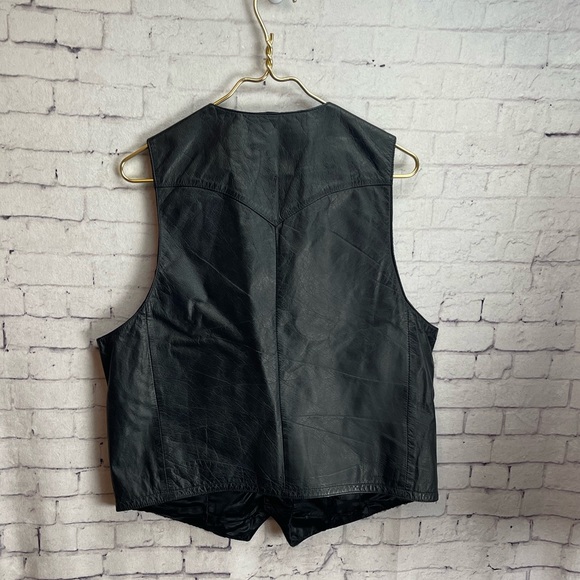 Scully black leather vest size 42 *LINER IS DAMAGED* - Picture 2 of 4